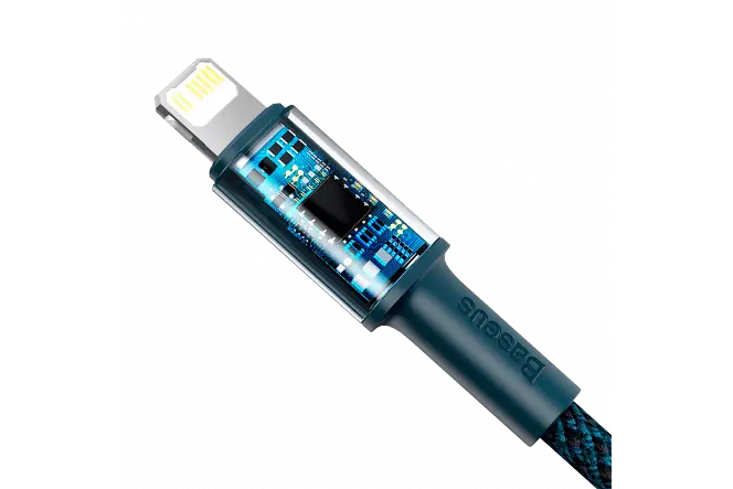 Кабель Baseus High Density Braided Fast Charging Cable Type-C to Lightning PD 20W 1m CATLGD-03 Blue - фото 5