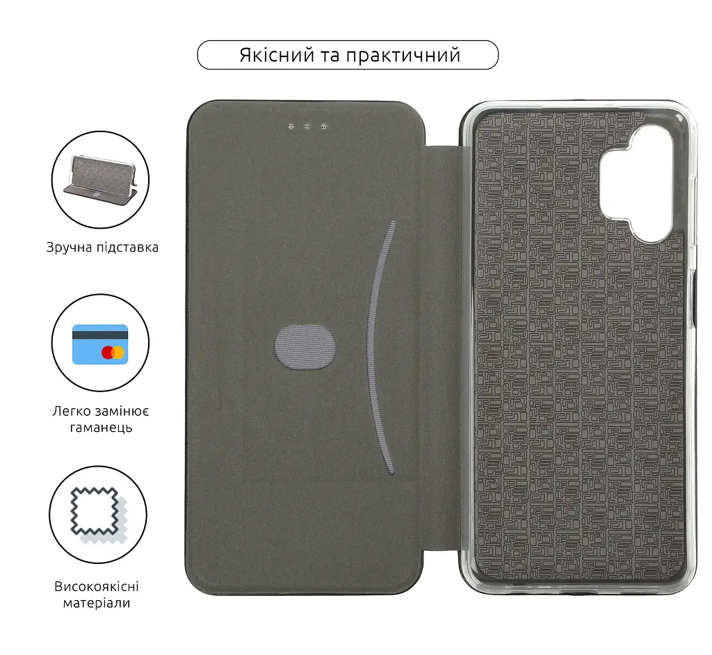 Чехол-книжка для Samsung Galaxy A13 5G (A136)/A04s (A047), G-Case, черный, кожаный чехол-книга из экокожи (PU) и TPU, с магнитом, с подставкой и вместительным кардхолдером, противоударный, защита всего корпуса, ArmorStandart (ARM63915) - фото 3