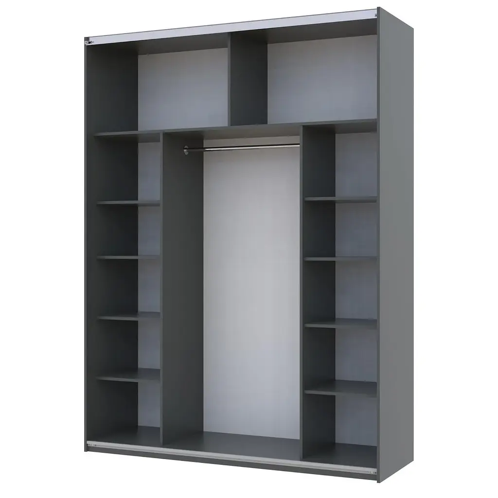 Шафа-купе Doros G-Caiser Графіт 2 Скла / 3 частини 180х60х240 (42005016) - фото 2
