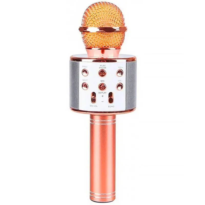 Караоке Мікрофон-колонка WS858 Rose Gold Epik teh0029565 - фото 2