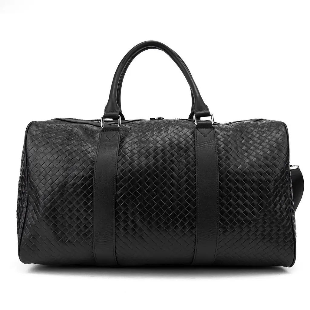 Дорожня шкіряна сумка TIDING BAG A25F-8957-9A чорна - фото 3
