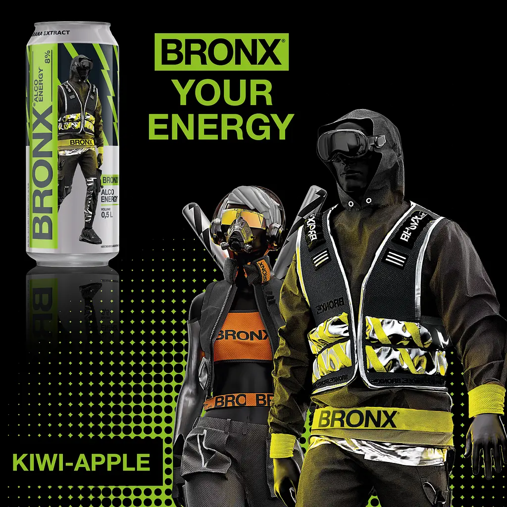 Напій слабоалкогольний енергетичний Bronx ківі яблуко 8% 0.5 л з/б - фото 4