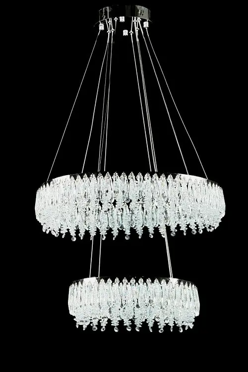 Світлодіодна люстра Splendid Ray L7068/400+600/2 LED (CH+Clear) - фото 4