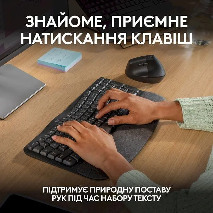 Бездротова клавіатура Logitech Wave Keys Black - фото 7