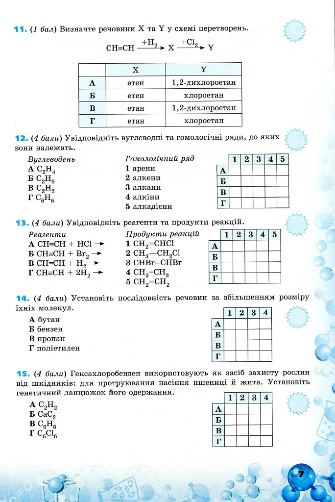 Хімія 10 клас. Перевірка предметних компетентностей - фото 4