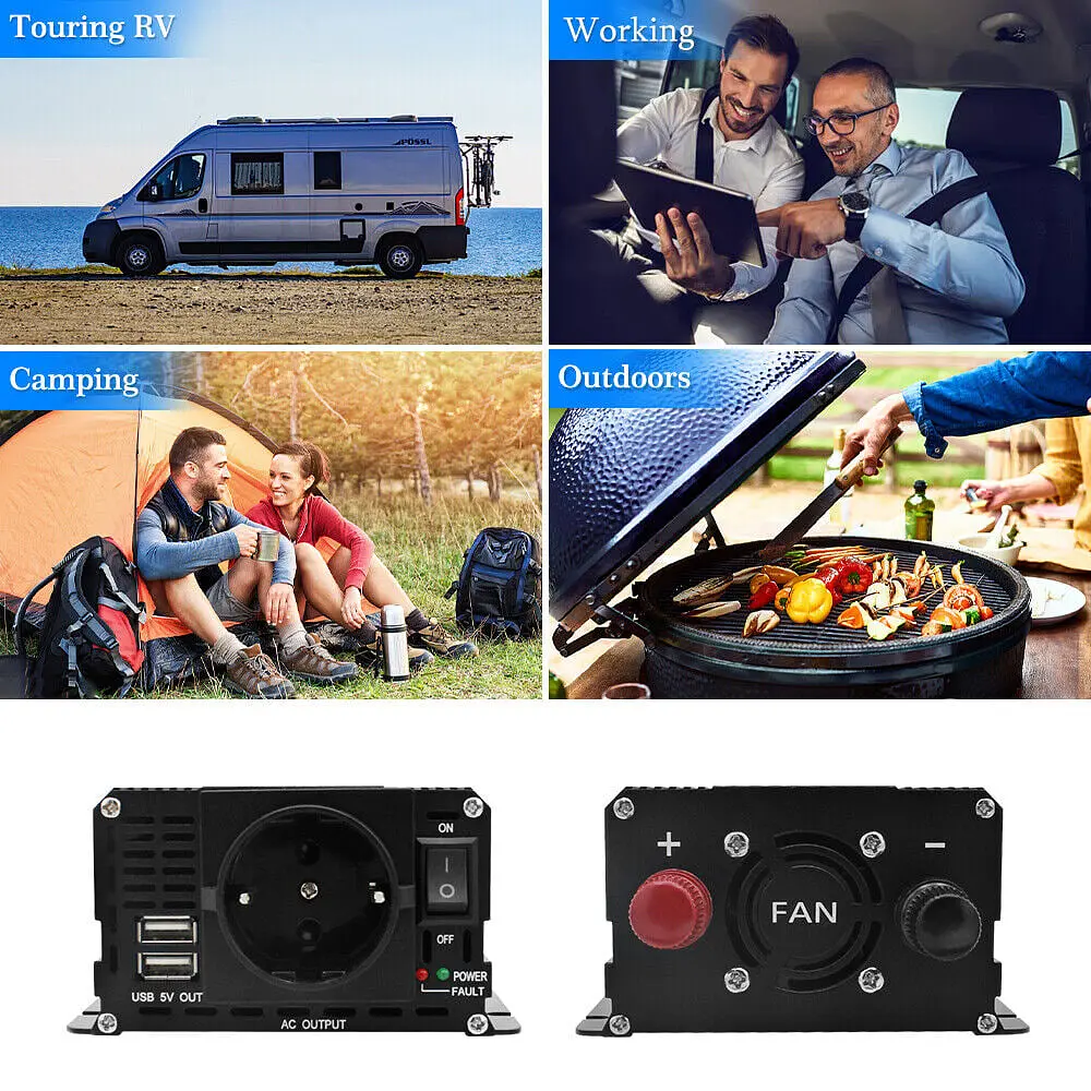 Инвертор Lvyuan F2600 12/230V 1300/2600W модифицированная синусоида - фото 6