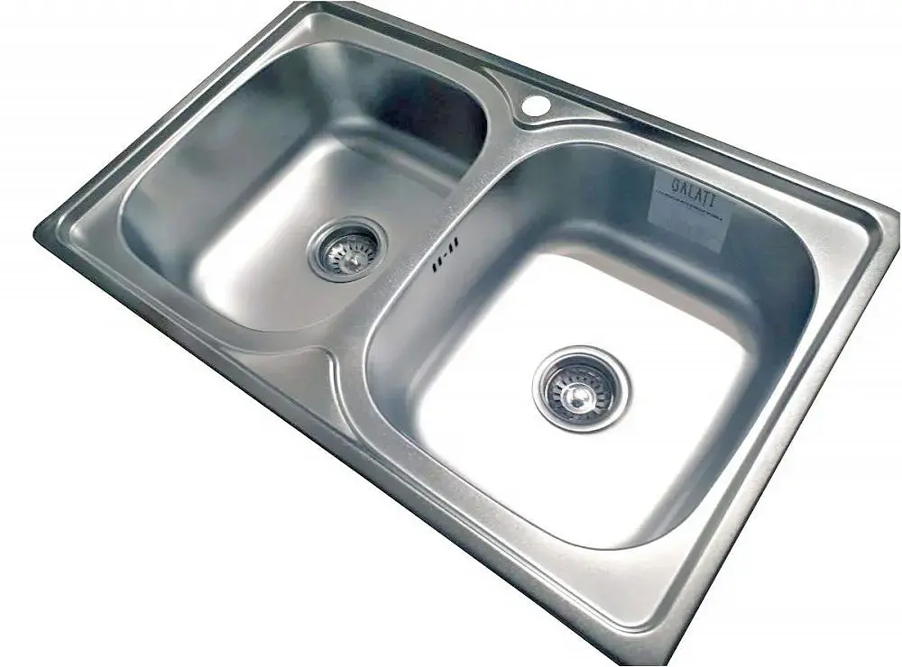 Кухонна мийка Romzha Fifika 2C Satin RO44015, Сірий - фото 4