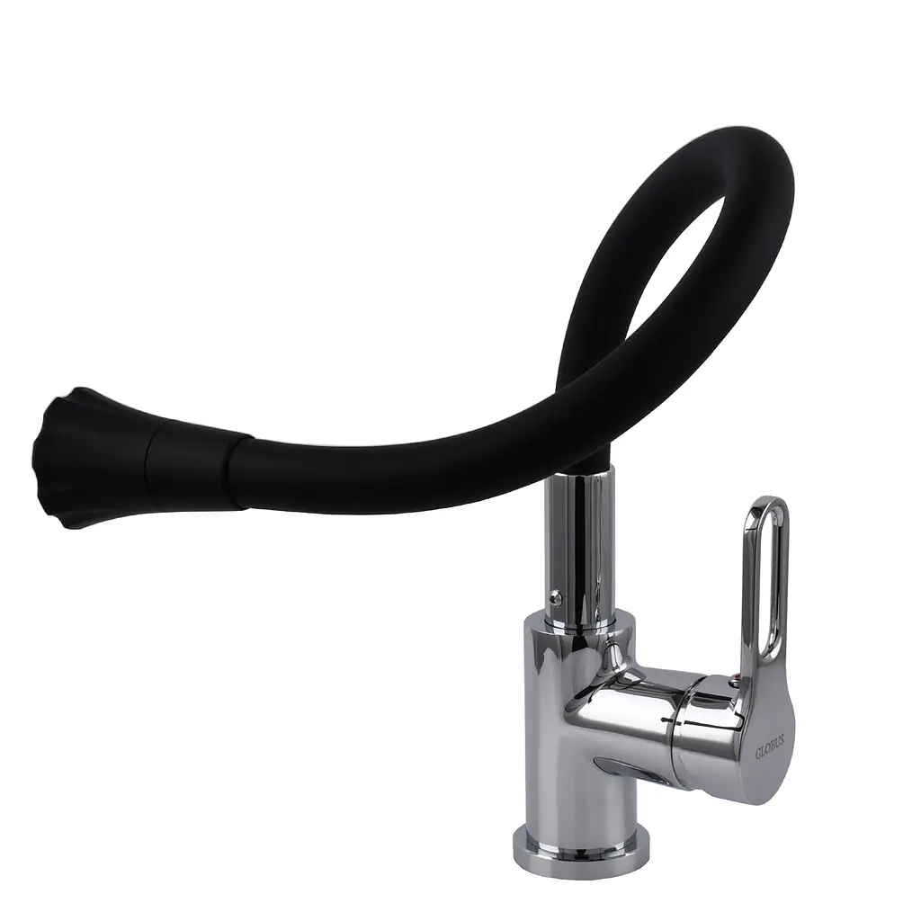 Змішувач для кухні Globus Lux Dolly GLD-0203LA-B01 стильний кран для миття з високим зливом для зручності використання - фото 6
