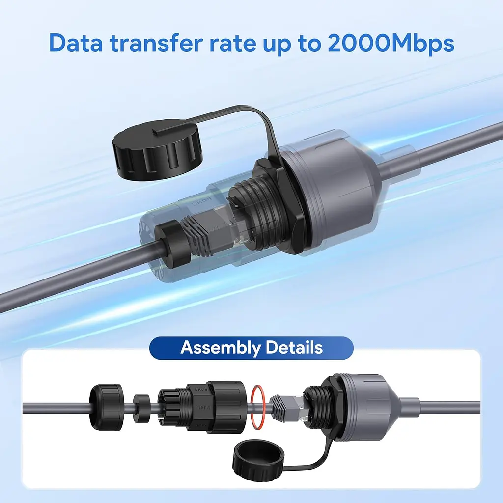 Адаптер перехідник EDUP EP-SK0085 для Starlink Gen 3 SPX на RJ45 водонепроникний (19213) - фото 3