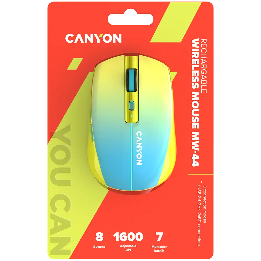 Миша Canyon MW-44 Жовтий/Синій (CNS-CMSW44UA) - фото 6