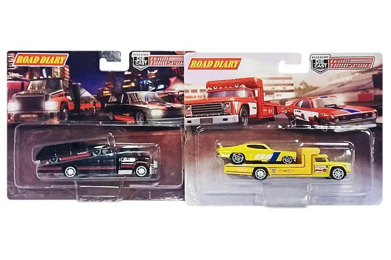 Іграшковий автовоз з гоночною машинкою металевий 1:64 Road Diary 689-11S, 3 види, на блістері р.20, 2х16, 5х4см
