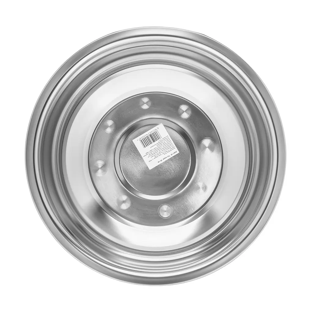 Таз круглий із харчової нержавіючої сталі Ø29 см H8.5 см 3.7 л Interos Сірий 87610 - фото 6