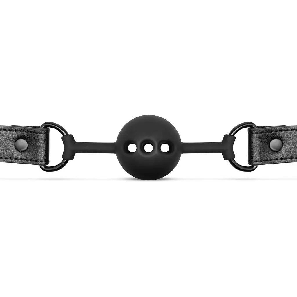 Кляп Bedroom Fantasies Ball Gag Breathable silicone - Black - фото 3