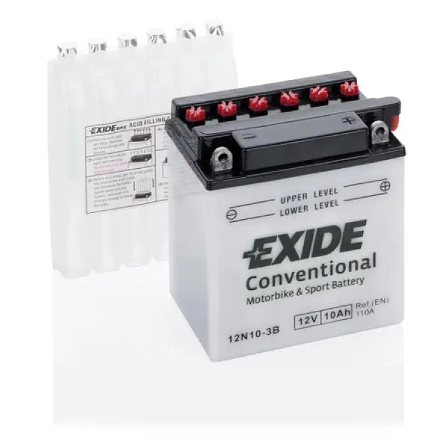 Мото акумулятор EXIDE CONVENTIONAL 6СТ-9Ah АзЕ 12В 85А (EN) 12N9-3B