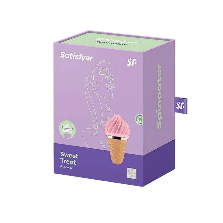 Мороженка спіннатор Satisfyer Lay-On - Sweet Temptation Pink/Brown Satisfyer IG001135; SO3552 91068 - фото 2