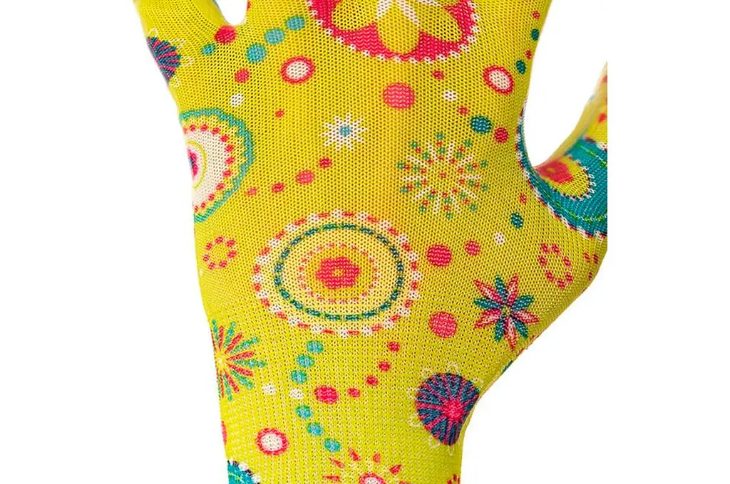 Рукавички робочі захисні Intertool садові нітрилові 8" жовті (в упаковці 12 шт.) - фото 3