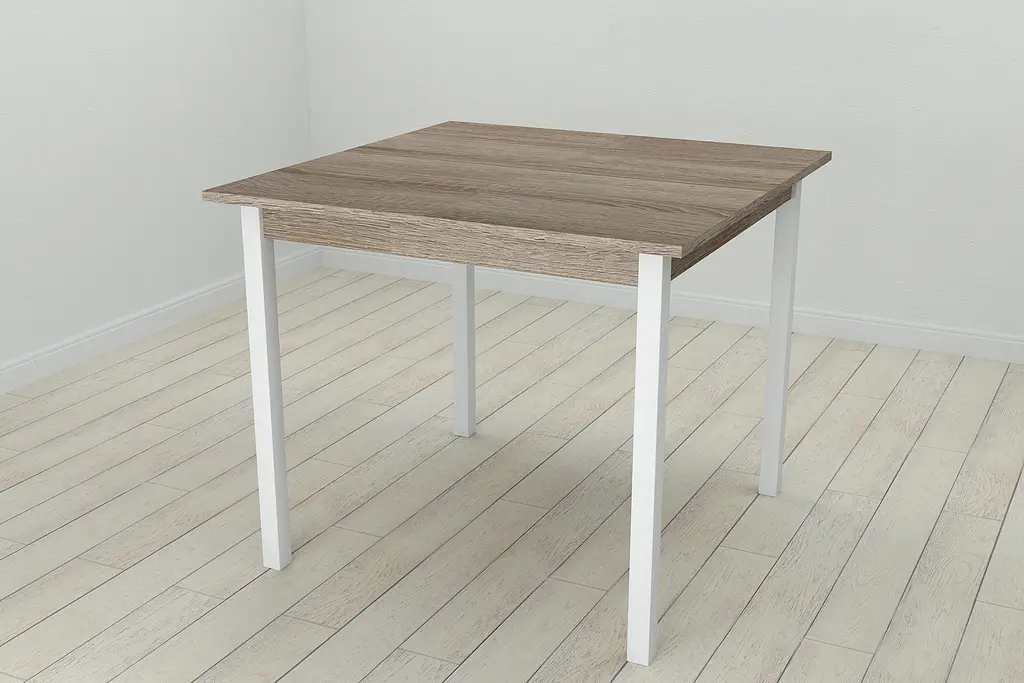 Стол кухонный Ferrum-decor Диего 75x80x80 Белый ДСП Сонома Трюфель 16мм (FRD-106304) - фото 4