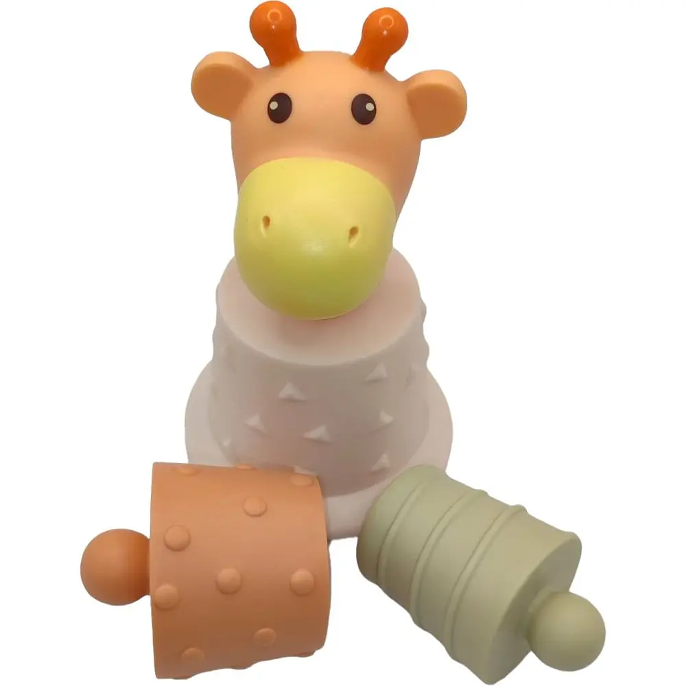Пірамідка Bibi Toys Жираф тактильна 10 елементів (760837BT) - фото 4