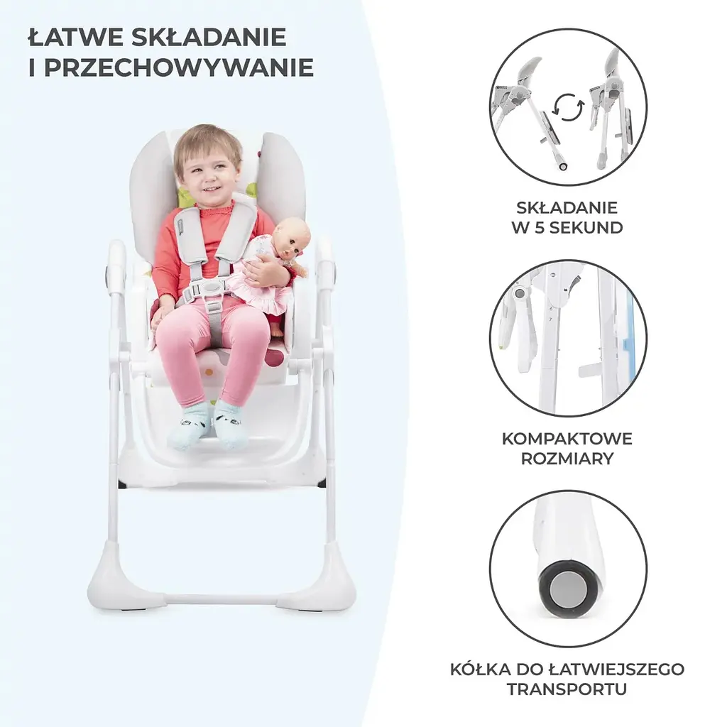 Стульчик для кормления Kinderkraft Yummy Pink (5902533906277) - фото 9