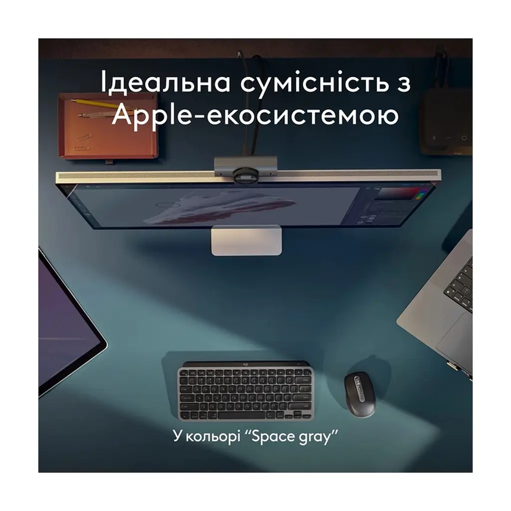 Клавіатура Logitech MX Keys Mini для Mac Wireless UA Space Grey (920-012652) - фото 7