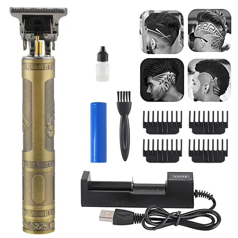 Тример акумуляторний для бороди та волосся Vintage T9 5W Gold (3_01987) - фото 7
