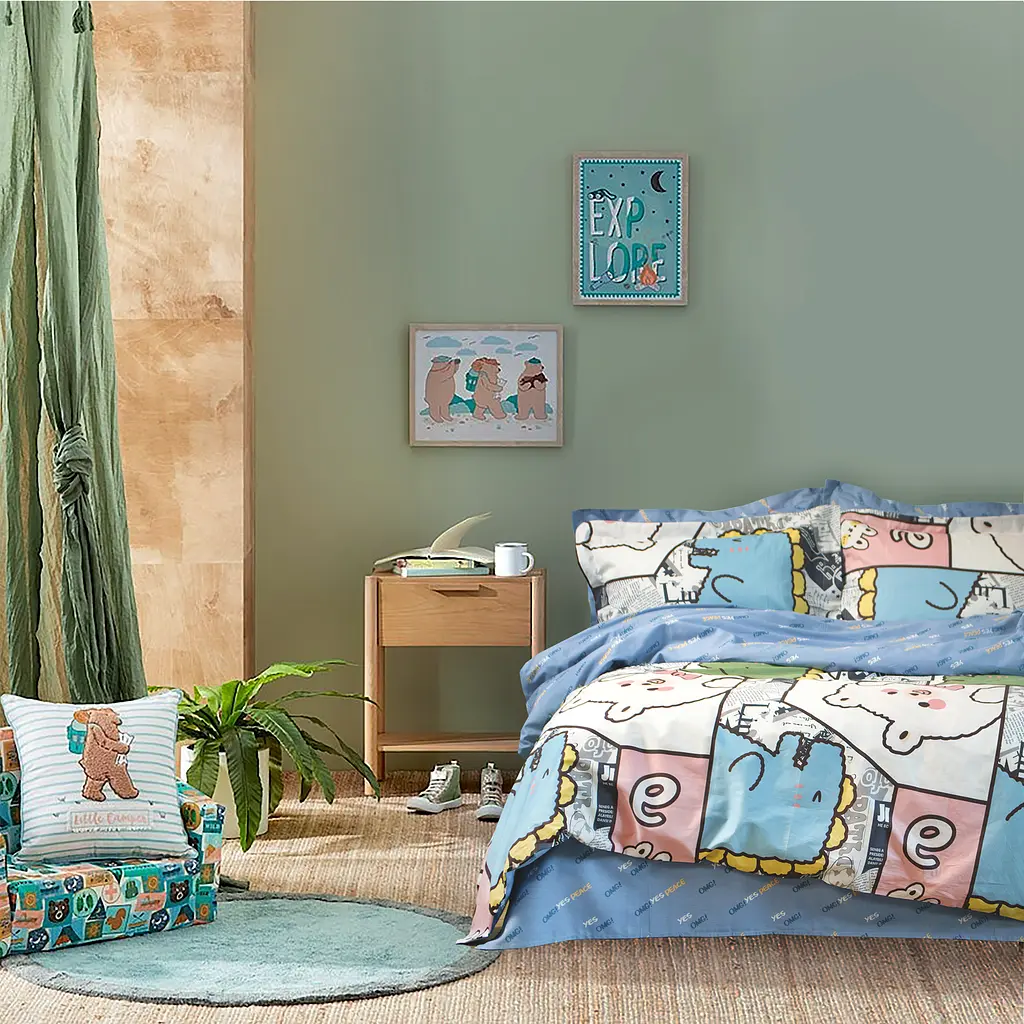 Постельное белье сатин Lotus Home - Mr. Bo полуторный - фото 2