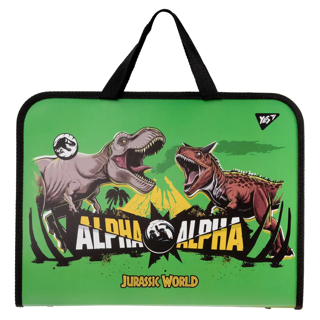 Папка-портфель YES FC на блискавці з тканинними ручками Jurassic World (491988)