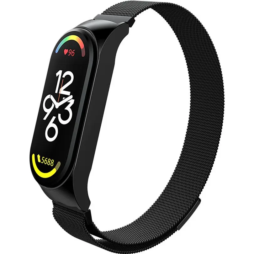 Ремінець для фітнес-браслету Xiaomi Mi Band 7 Metal Milanese Magnetic Band Black [83568] - фото 2