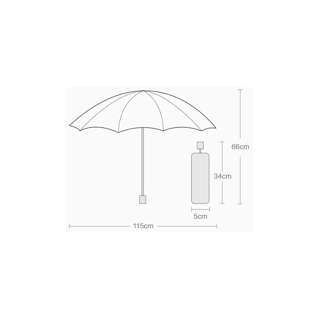Парасоля Xiaomi RunMi Super Portable Automatic Umbrella Black (6941413204217) - фото 9