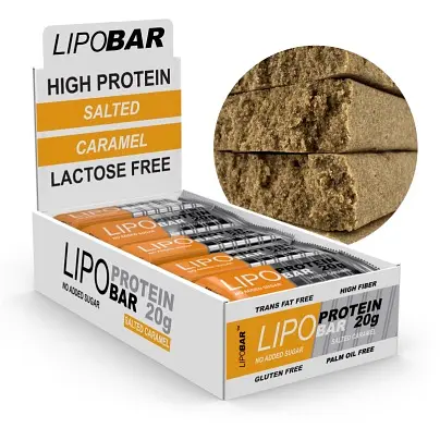 Батончик Lipo Bar Salted Caramel 20 шт. x 50 г - фото 2