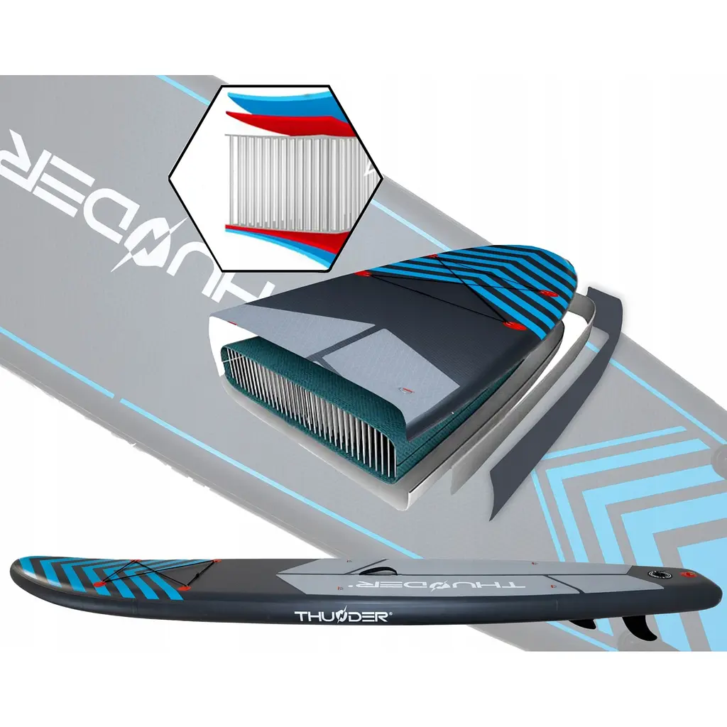 Надувна SUP дошка THUNDER Steel 365 см із веслом Blue - фото 5
