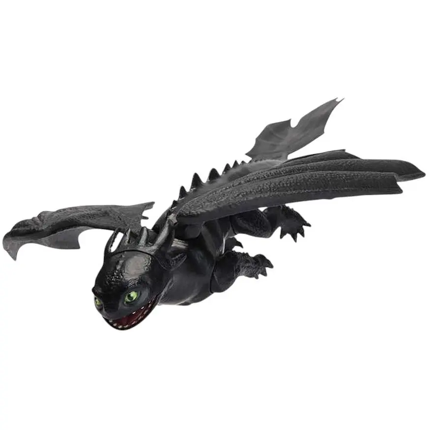 Колекційна фігурка дракона Як приборкати дракона Беззубик з механічною функцією 23 см чорний (SM66661/5909) - фото 2