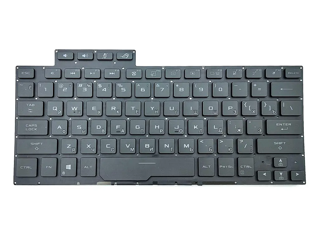 Клавіатура для ASUS ROG Zephyrus G14 GA401, GA401U, GA401M (RU Black без рамки з підсвічуванням). Оригінал - фото 3