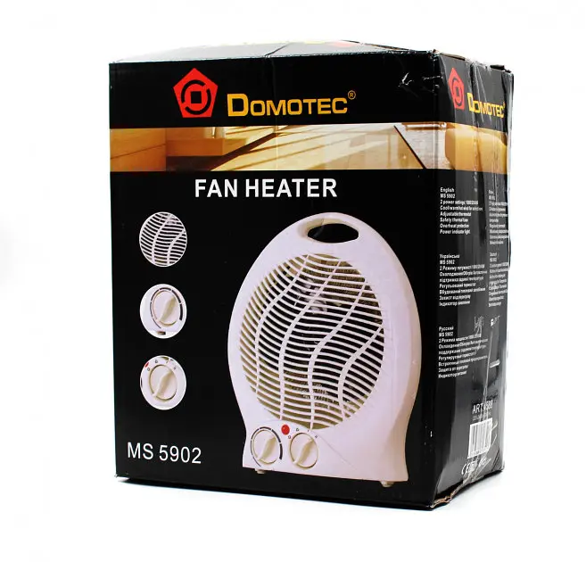Тепловентилятор обігрівач підлоговий/настільний 2000 Вт Domotec MS-5901 білий - фото 2