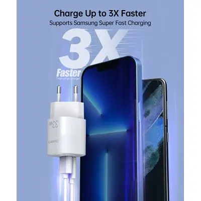 Зарядний пристрій Choetech GaN USB-A/USB-C 33W QC3.0/PD/PPS (PD5006-EU-WH) - фото 5