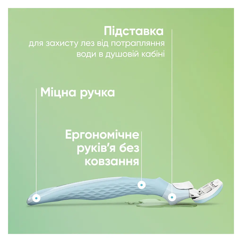 Станок для гоління жіночий Venus Extra Smooth з 4 змінними картриджами + гачок для бритви   - фото 6