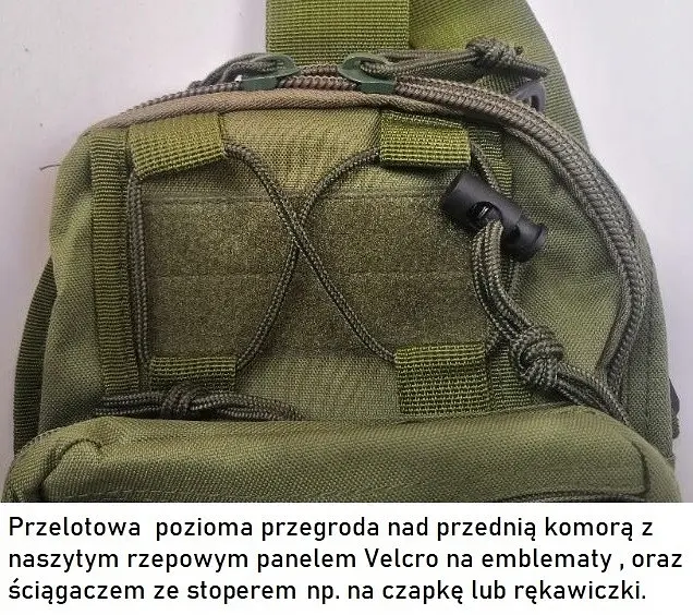 Тактична сумка слінг Nobrand Green Tactical через плече sum0028815 - фото 9