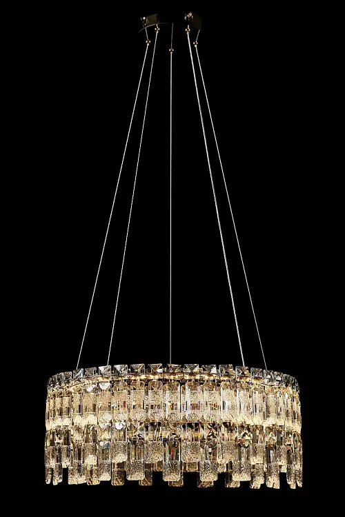 Люстра кришталева LED Splendid Ray LGH90364/570/2, 2 лампи, хром/білий, сучасний стиль, висота 50-110 см, діаметр 57 см - фото 5