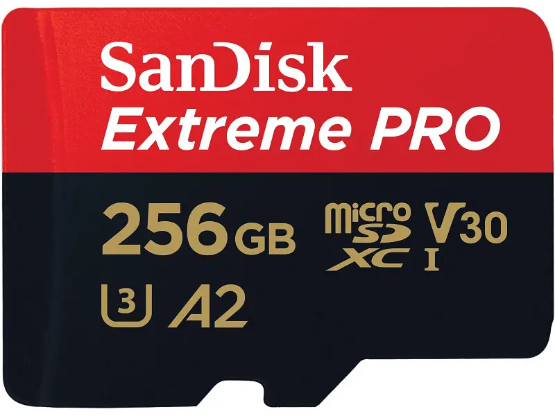 Карта пам'яті SanDisk Extreme Pro microSDXC UHS-I U3 + SD Adapter 256 GB (SDSQXCD-256G-GN6MA) - фото 2