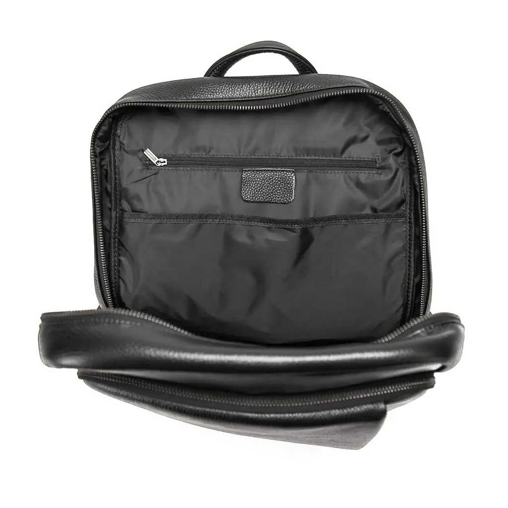 Шкіряний чорний рюкзак Tiding Bag A25F-8528-3A - фото 10