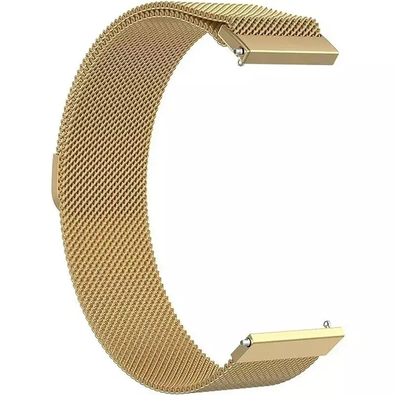 Ремінець BeCover Milanese Style для Xiaomi Amazfit Bip (20mm) Lite/Bip S Lite/GTR 42mm/GTS/TicWatch S2/TicWatch E/GTS 3/GTS 2 mini Gold (707682) - фото 2
