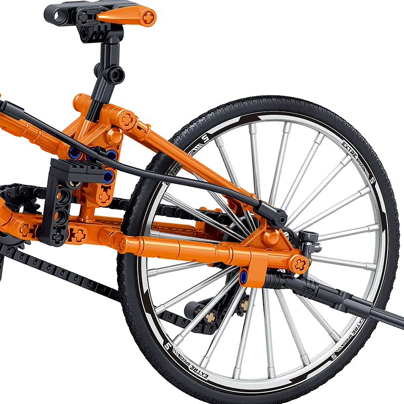 Конструктор велосипед  ZHEGAO DOWNHILL BIKE  скоростной горный  253 детали - фото 6