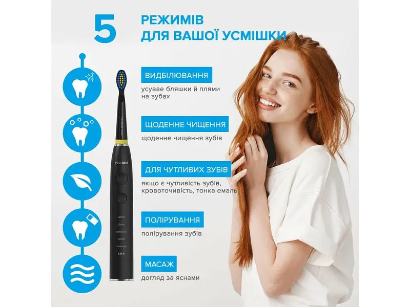 Електрична зубна щітка Pecham Black Travel PC-085 (4822201550025) - фото 9