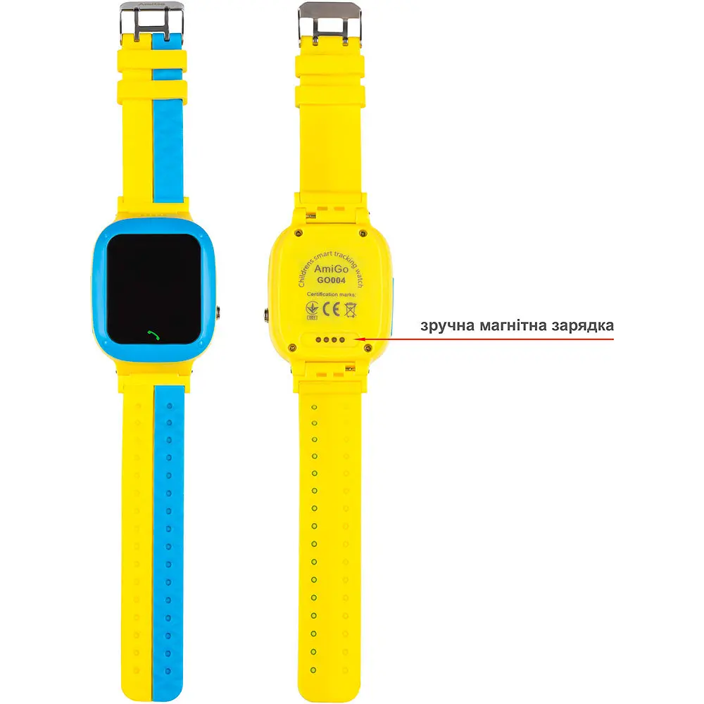 Детские часы - телефон AmiGo go004 GLORY Blue-Yellow (желто-голубой) - фото 4