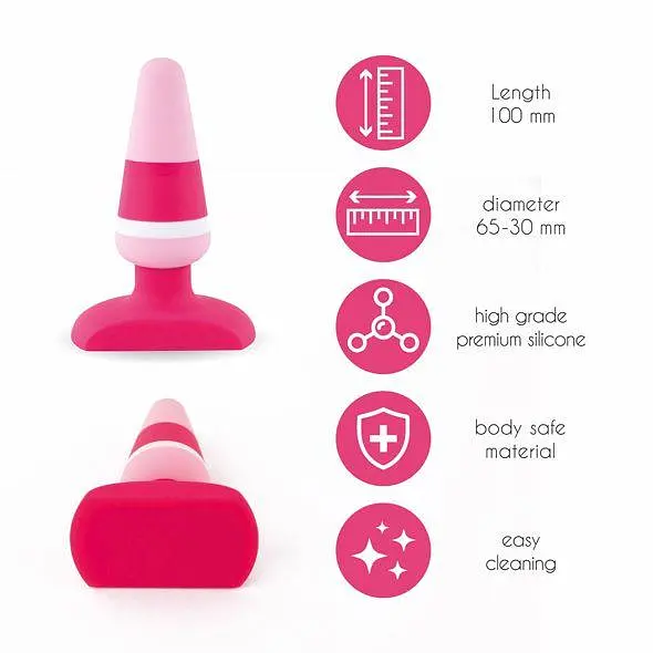 Анальна пробка FeelzToys Plugz Butt Plug 7 см (рожевий) - фото 3