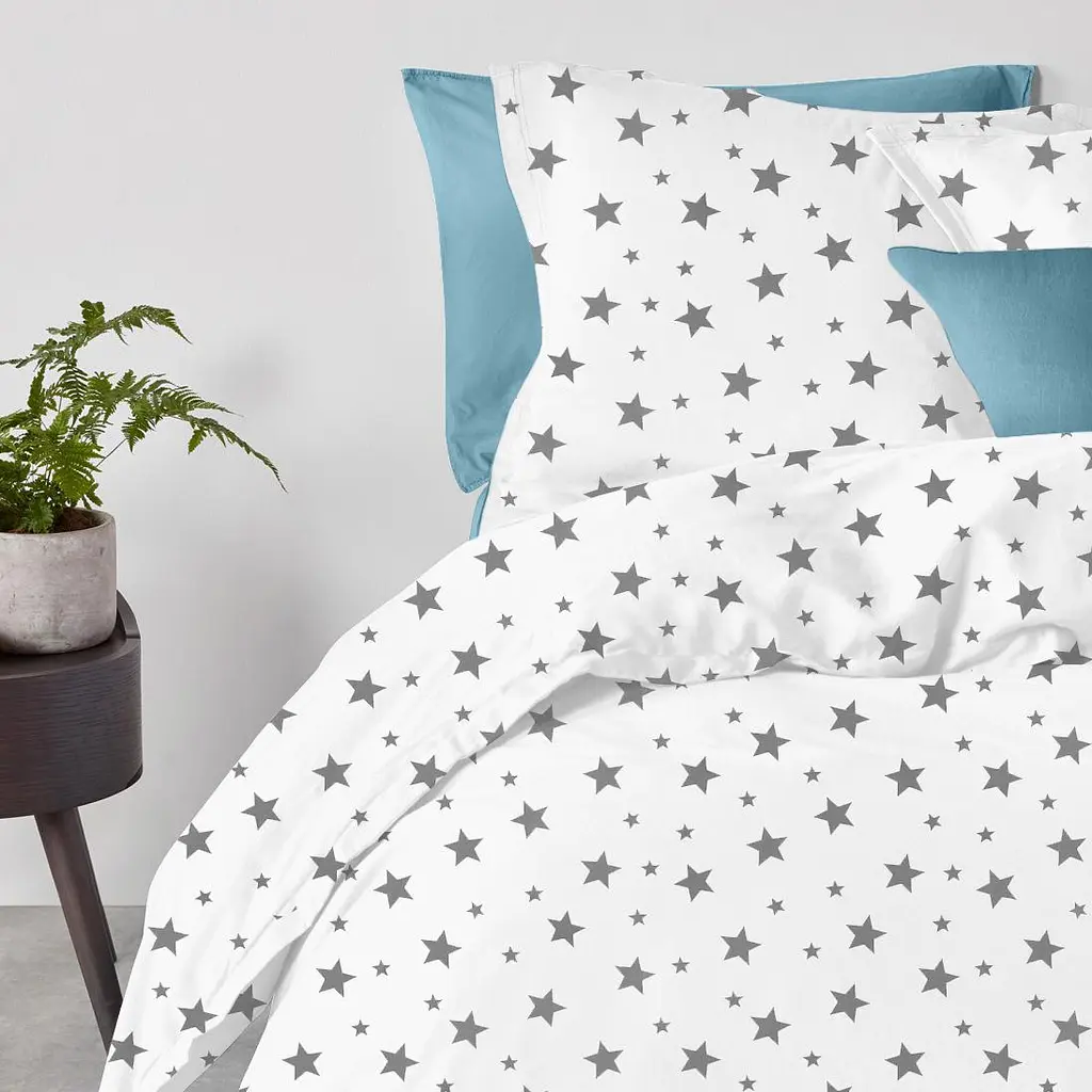 Комплект постільної білизни Cosas полуторний BIG STAR CS5 160 x 220 см (StarBigGrey_Sky_160) - фото 2