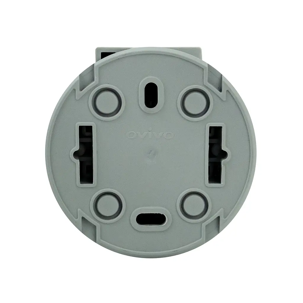 Розетка Ovivo Electric xOne з заземленням та кришкою сіра - фото 3