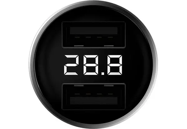 Адаптер автомобильный ZMI Car Charger with Display AP621 EU 2USB - фото 3
