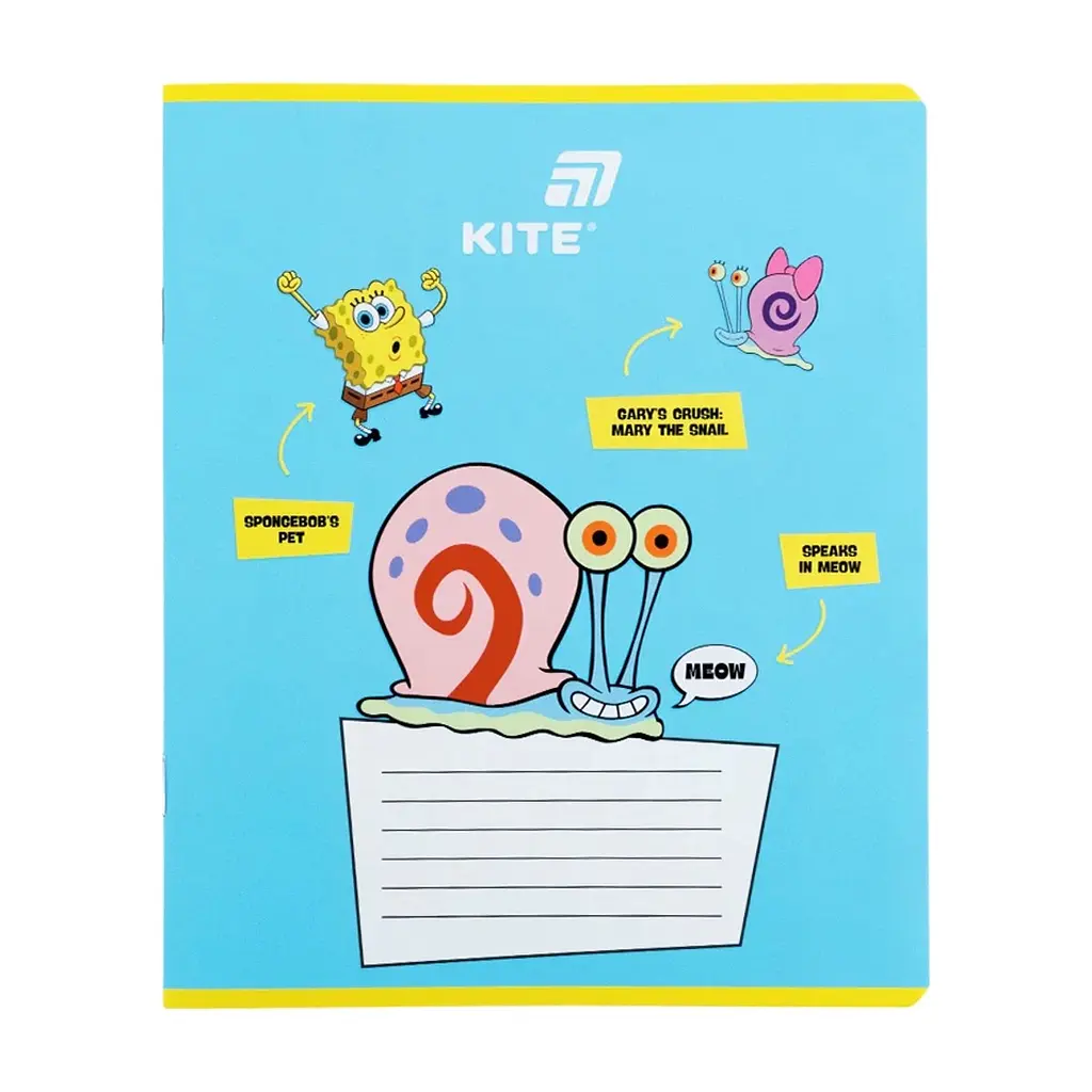 Зошит Kite Sponge Bob, 12 аркушів, лінія (SB26-234), в асортименті - фото 7