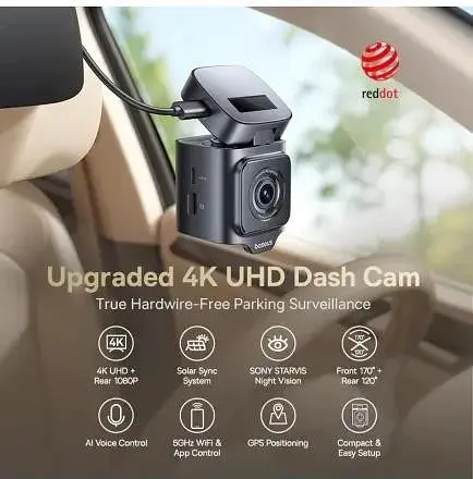 Автомобільний відеореєстратор Baseus PrimeTrip VD1 Pro Black (C0119804) - фото 4